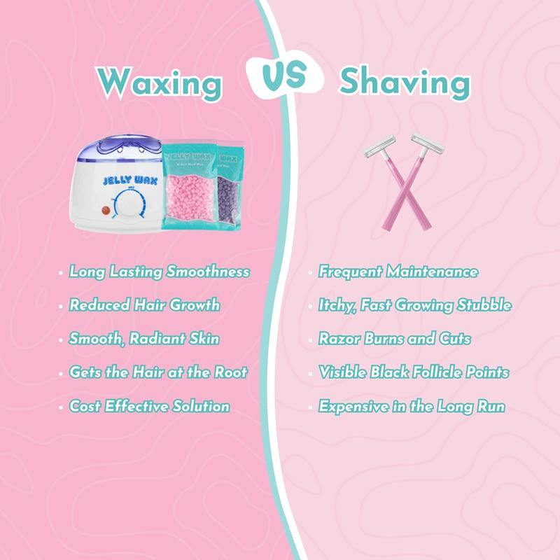 The Jelly Wax 5-Step At-Home Wax System for Gentle Hair Removal - Top Seller for Sensitive Skin with 2+ Weeks of Smoothness & Finer Hair Regrowth