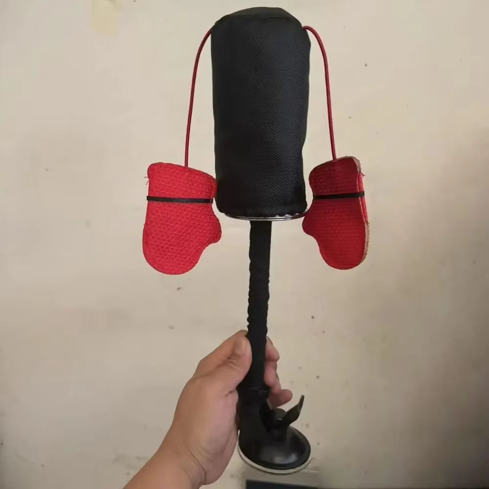 New Cartoon Cat Punching Bag Toy Indoor Kitten Adult Cats Boxing Gloves Suction Cup Color Randomly Shipped Pet Supplies