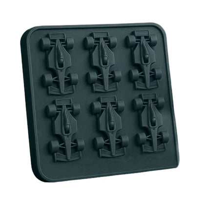 Formula Racing Car Ice Mold F1 Ice Mold, Silicone Racing Car Jelly Mold, 6-Cavity 3D Race Car Tumbler Ice Cube Tray Baking Tool