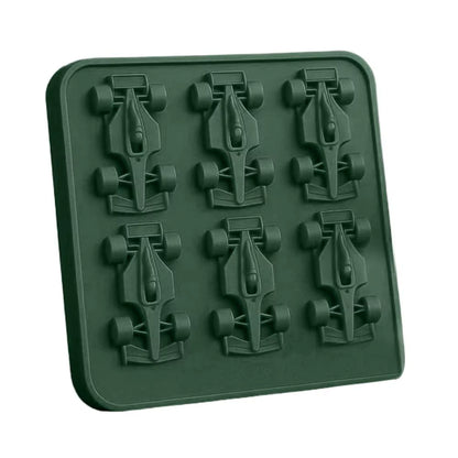 Formula Racing Car Ice Mold F1 Ice Mold, Silicone Racing Car Jelly Mold, 6-Cavity 3D Race Car Tumbler Ice Cube Tray Baking Tool