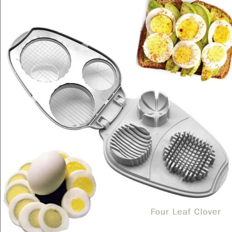 [ZY44] 3In1 Creative Egg Slicer Hard Boiled Eggs Slicers Kitchen Food Slicers Fruit Vegetable Manual Slicers Household Supplies