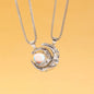 2Pcs/Set Magnetic Couple Matching Necklace Sun Moon Heart Shape Magnet Paired Pendant Jewelry Chain Choker Fashion Lover Gift