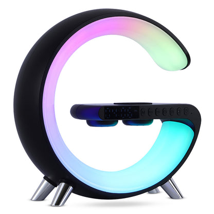 G-Shaped LED Atmosphere Lamp with Wireless Charging & Bluetooth Speaker