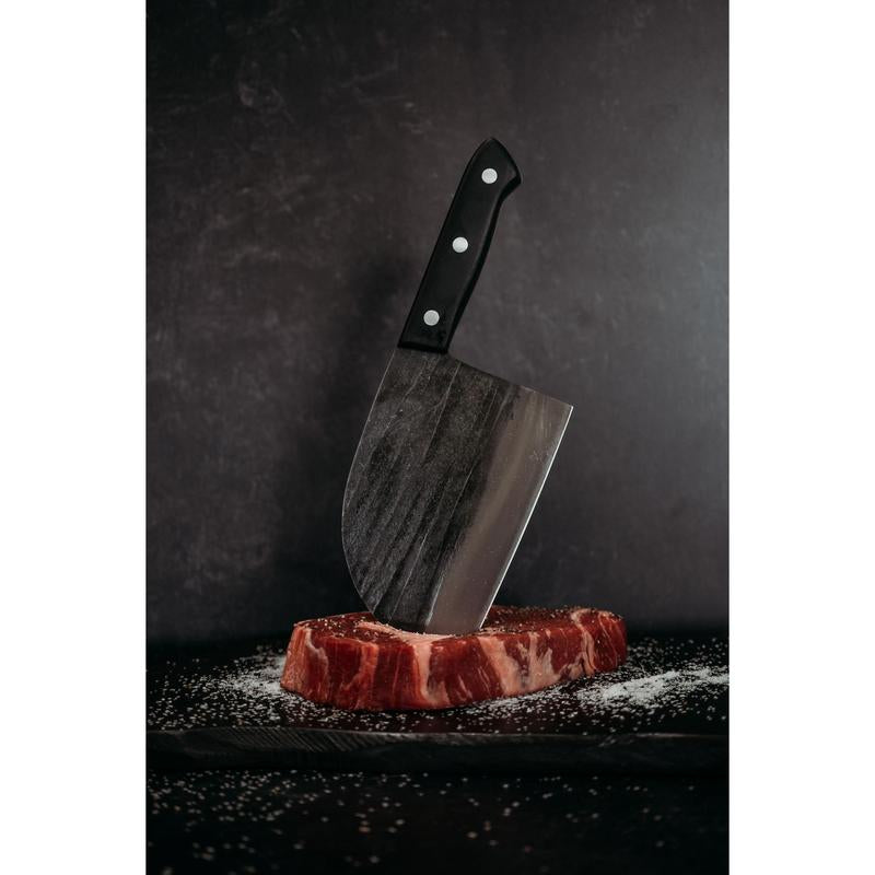 The Nikos Knife – Handmade Razor-Sharp Chef Knife | High-Carbon Steel Blade with Ergonomic Handle | Professional Kitchen Knife for Meat, Vegetables & More