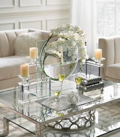 Z Gallerie Smooth Glass Ellipse Decorative Vase - Decoration Living Room Ornaments Real Futuristic Flowers Functional