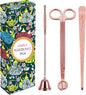 3 in 1 Candle Accessory Set - Candle Wick Trimmer, Cutter, Snuffer Extinguisher, Dipper - Rose Gold - Women'S Day Gift