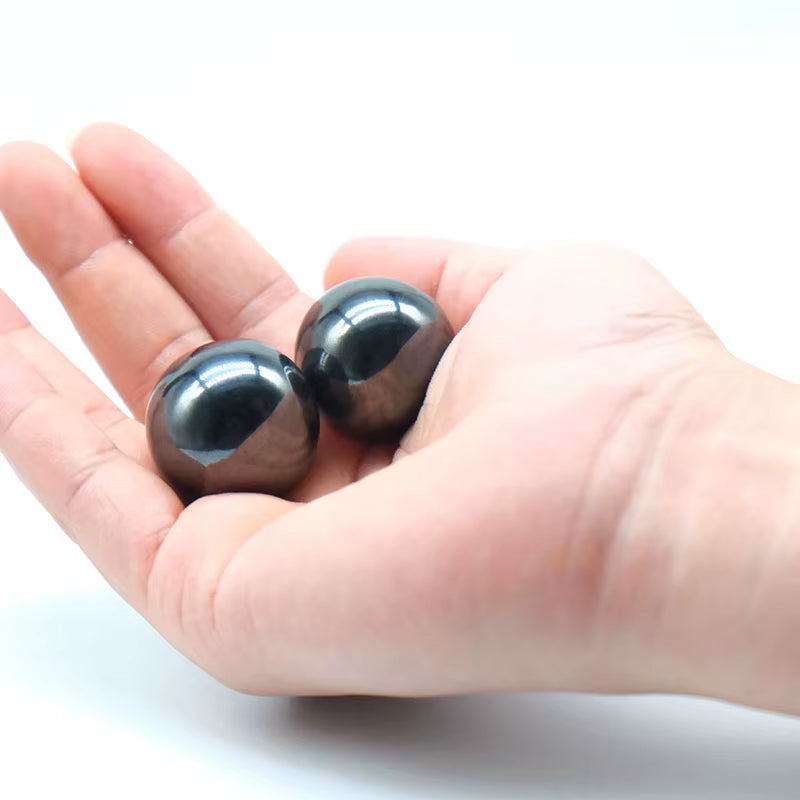30Mm Strong Magnetic Large Big round Magnet Ball Beads Bracelet Stress Relieving Stone Natural Hematite DIY Home Decoration Gift