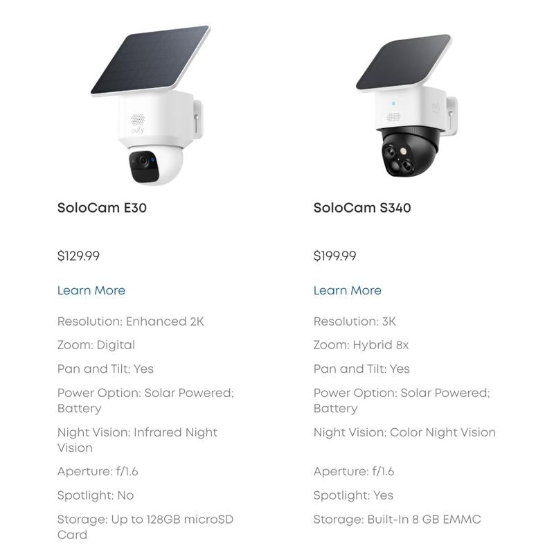 Eufy Security SoloCam S340 - 360° Solar Security Camera with 3K Resolution & AI Tracking | No Monthly Fees