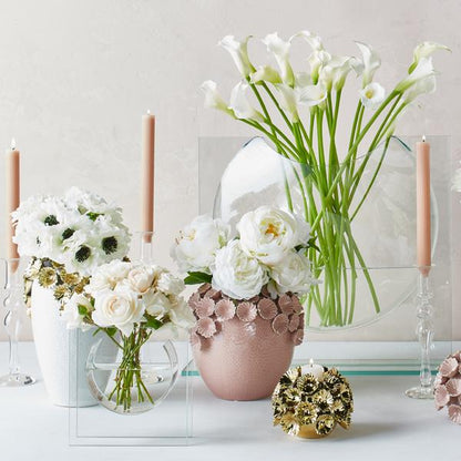 Z Gallerie Smooth Glass Ellipse Decorative Vase - Decoration Living Room Ornaments Real Futuristic Flowers Functional