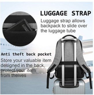 Professional Laptop Backpack with USB Charging Port - Water-Resistant