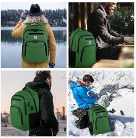 Professional Laptop Backpack with USB Charging Port - Water-Resistant