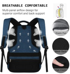 Professional Laptop Backpack with USB Charging Port - Water-Resistant