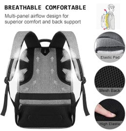 Professional Laptop Backpack with USB Charging Port - Water-Resistant