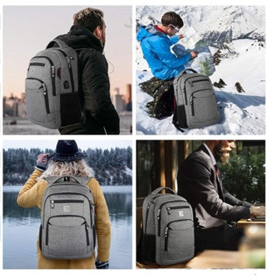Professional Laptop Backpack with USB Charging Port - Water-Resistant