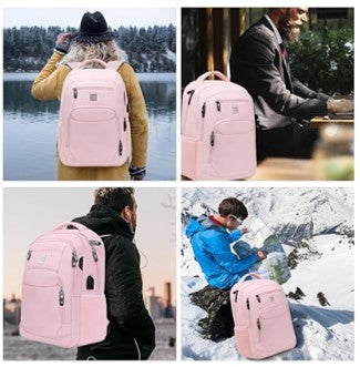 Professional Laptop Backpack with USB Charging Port - Water-Resistant