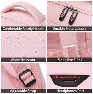 Professional Laptop Backpack with USB Charging Port - Water-Resistant