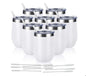 Stainless Steel Wine Tumblers Set of 8 – Insulated Stemless Cups with Lids