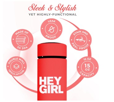 Infuser Bottle 450Ml - Insulated Stainless Steel Water Bottle - Tea Tumbler with Tea Diffuser - Portable Travel Mug for Loose Leaf Tea & Infused Water - Tea Lovers Gifts for Women