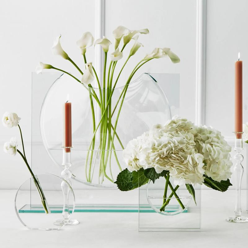 Z Gallerie Smooth Glass Ellipse Decorative Vase - Decoration Living Room Ornaments Real Futuristic Flowers Functional
