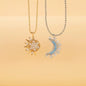 2Pcs/Set Magnetic Couple Matching Necklace Sun Moon Heart Shape Magnet Paired Pendant Jewelry Chain Choker Fashion Lover Gift