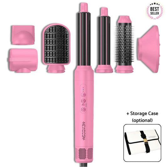 Stylo Air Multistyler - Lightweight Air Wrap Airstyling Set with 7 Attachments for All Hair Types Heatless Curler with Coanda Technology & 2 Year Warranty
