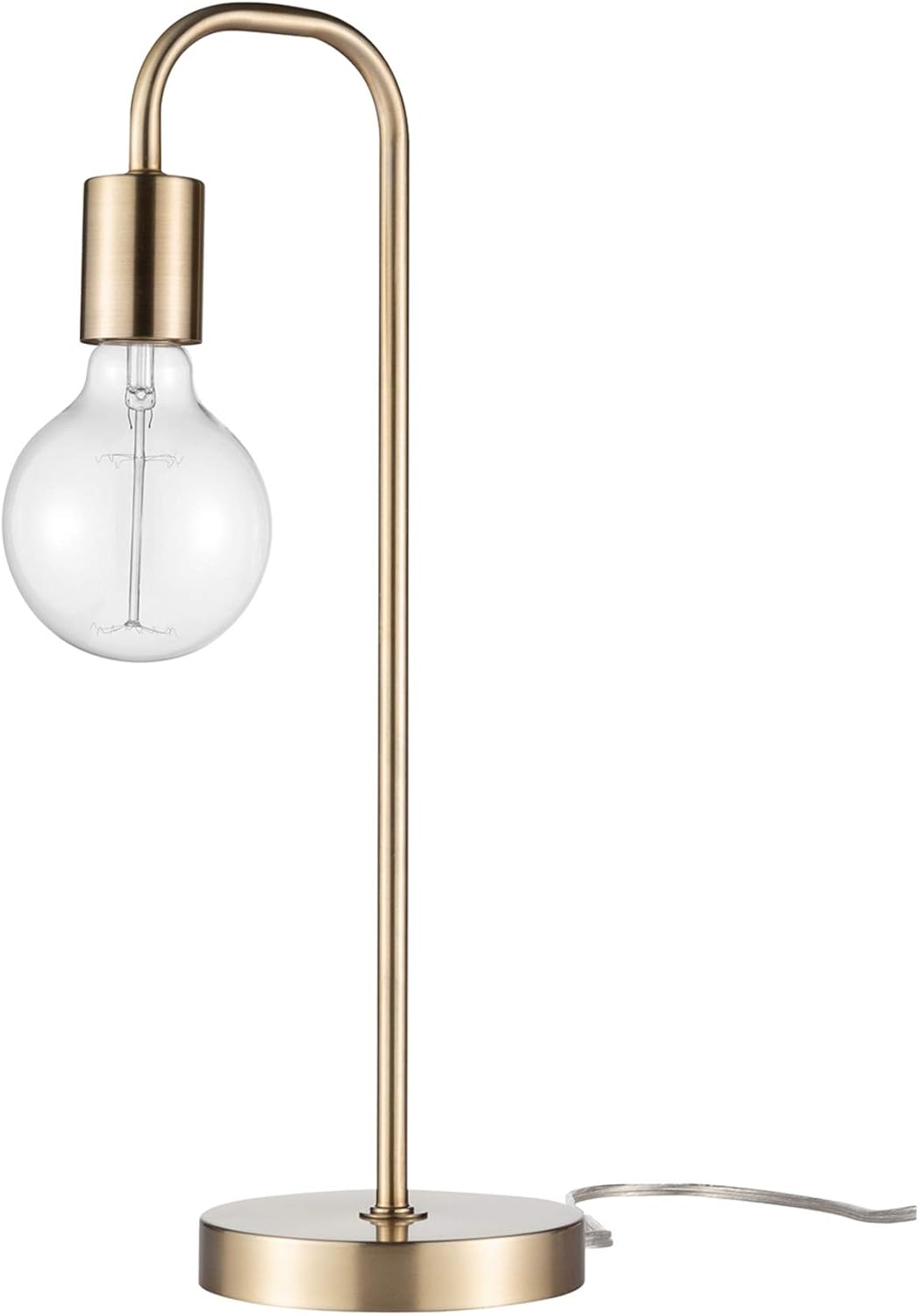 Holden 18" Table Lamp - Matte Brass Minimalist Bedside Light for Bedroom & Living Room