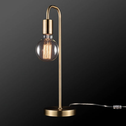Holden 18" Table Lamp - Matte Brass Minimalist Bedside Light for Bedroom & Living Room