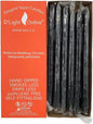 Elegant Unscented 12" Black Taper Candles Premium Quality Hand-Dipped Tapered Candles, Dripless and Smokeless - Set of 12 Individually Wrapped (12 Inch, Black)