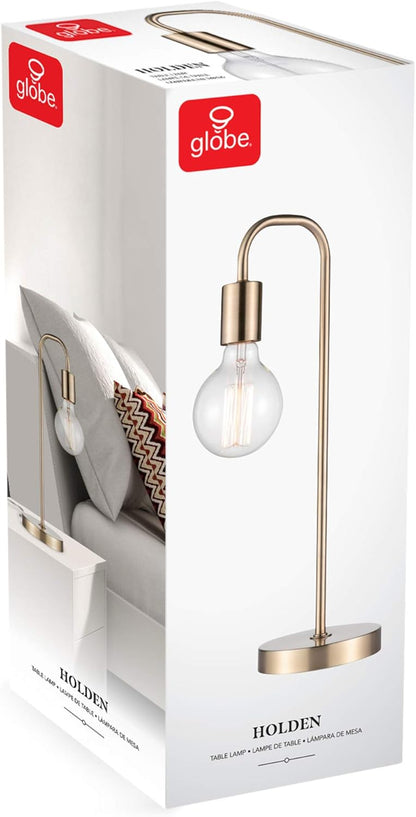 Holden 18" Table Lamp - Matte Brass Minimalist Bedside Light for Bedroom & Living Room