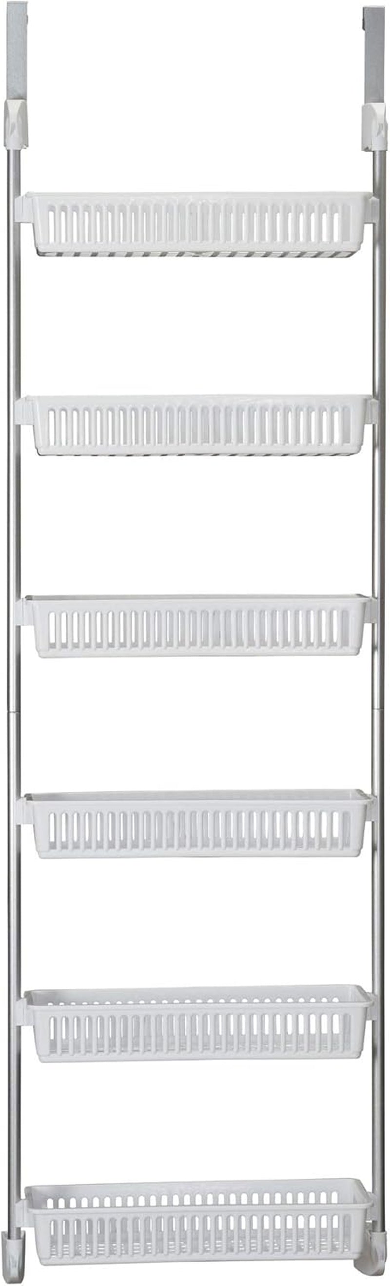White 6-Tier Basket Over-The-Door Organizer
