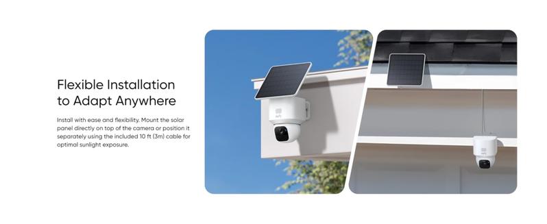 Eufy Security SoloCam S340 - 360° Solar Security Camera with 3K Resolution & AI Tracking | No Monthly Fees