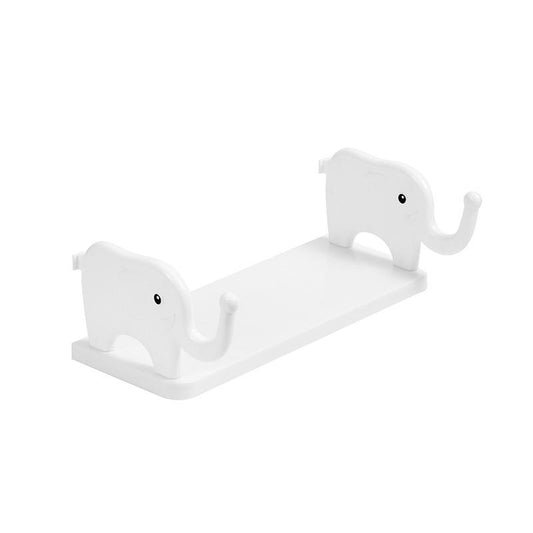 Cute Elephant Wall Shelf – Waterproof Adhesive Wall Organizer, No-Drill Bathroom & Home Storage Rack, Space-Saving Decor Shelf