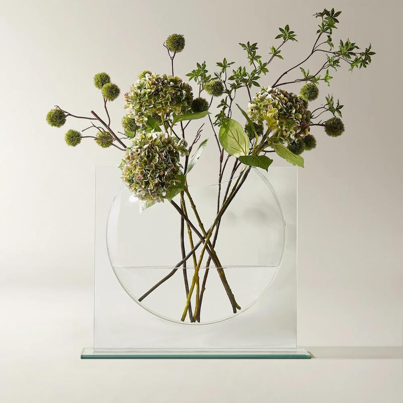 Z Gallerie Smooth Glass Ellipse Decorative Vase - Decoration Living Room Ornaments Real Futuristic Flowers Functional