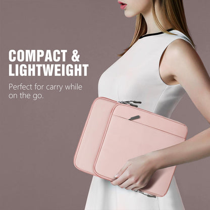 13.3-14 Inch Laptop Sleeve Case Carrying Bag with Pockets for Surface Pro 9/8/X, Macbook Air 2022-2018, Macbook Pro M2 14" /13" M2/M1 Max 14.2 2023-2021, Galaxy Tab S9+/S8+ 12.4", Pink