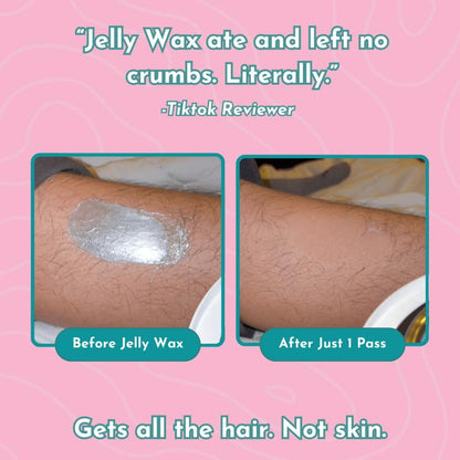 The Jelly Wax 5-Step At-Home Wax System for Gentle Hair Removal - Top Seller for Sensitive Skin with 2+ Weeks of Smoothness & Finer Hair Regrowth