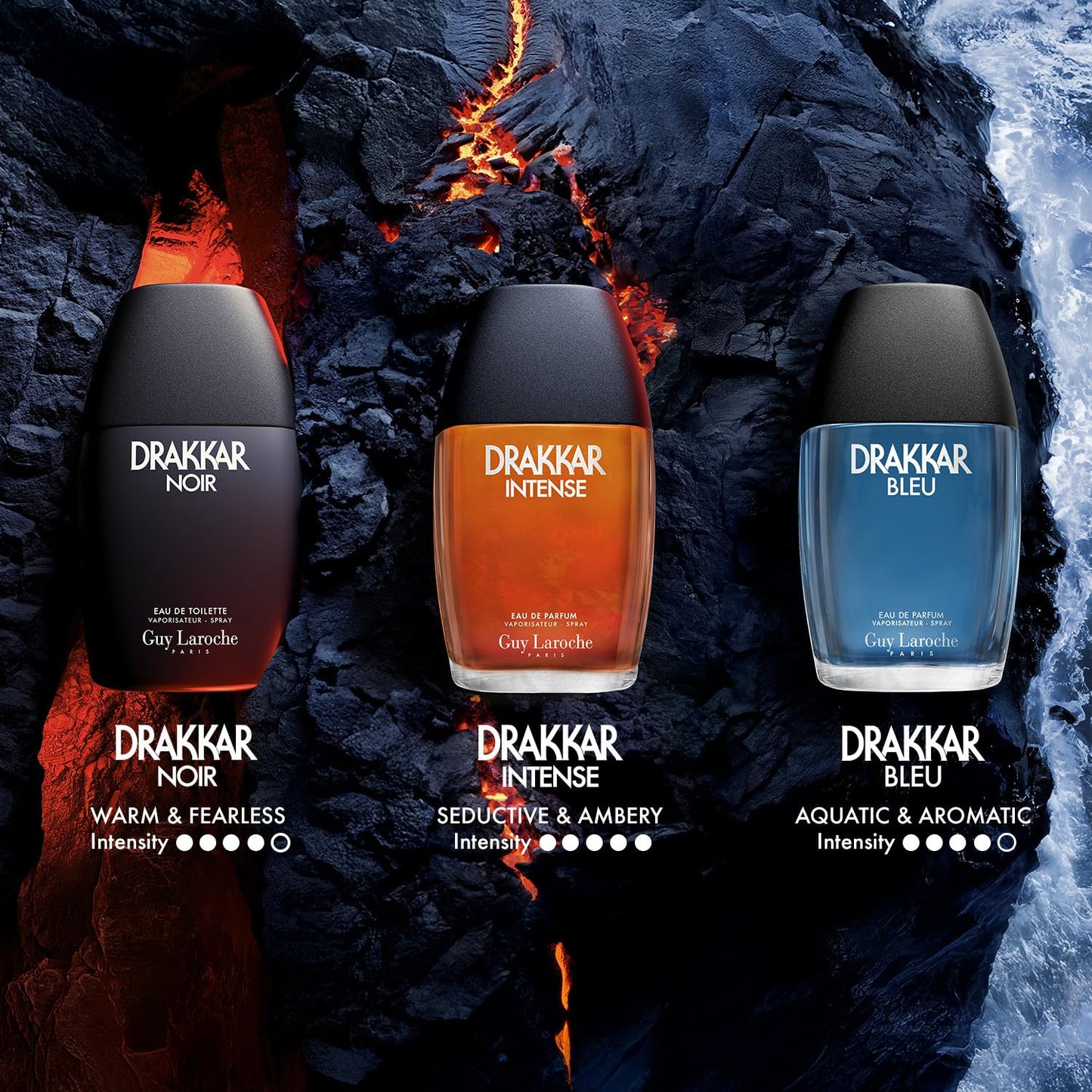 Drakkar Noir by Guy Laroche - Iconic Designer Fragrance - Intense & Powerful Eau De Toilette - Fougere Blend & Aromatic Spices - Long Lasting Mens Cologne - Day and Evening Scent