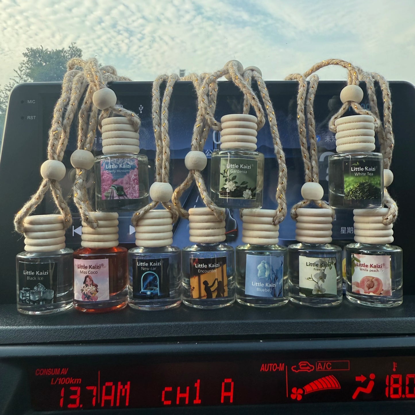 Little Kaizi Scented Car Air Freshener - Long Lasting Car Diffuser - Last 60+ Days
