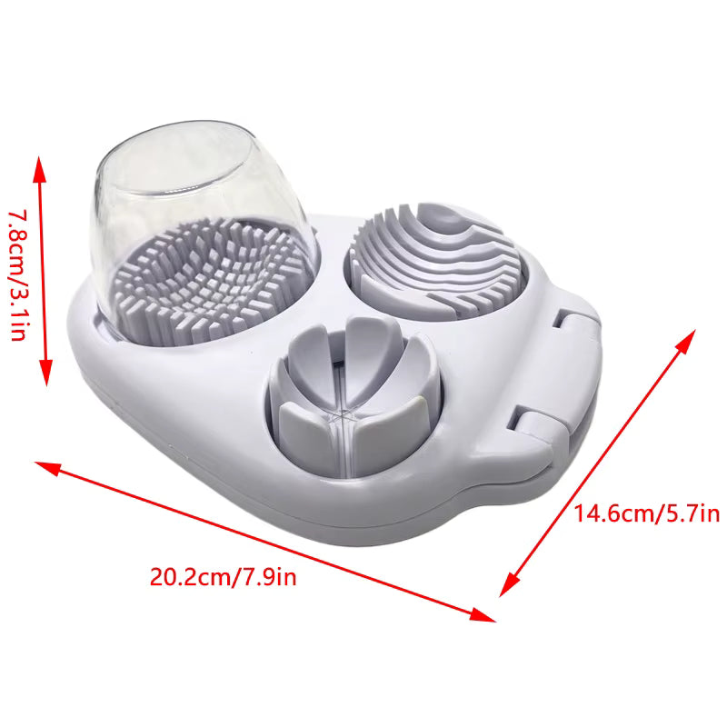 3-in-1 Egg Slicer - Stainless Steel Hard Boiled Egg Cutter for Slicing & Chopping