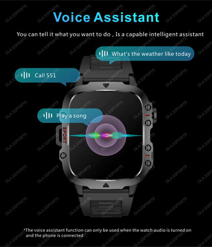 Men's Smartwatch with Bluetooth Calling - 1.81" HD Display, IP68 Waterproof Fitness Tracker