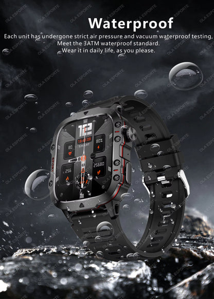 Men's Smartwatch with Bluetooth Calling - 1.81" HD Display, IP68 Waterproof Fitness Tracker
