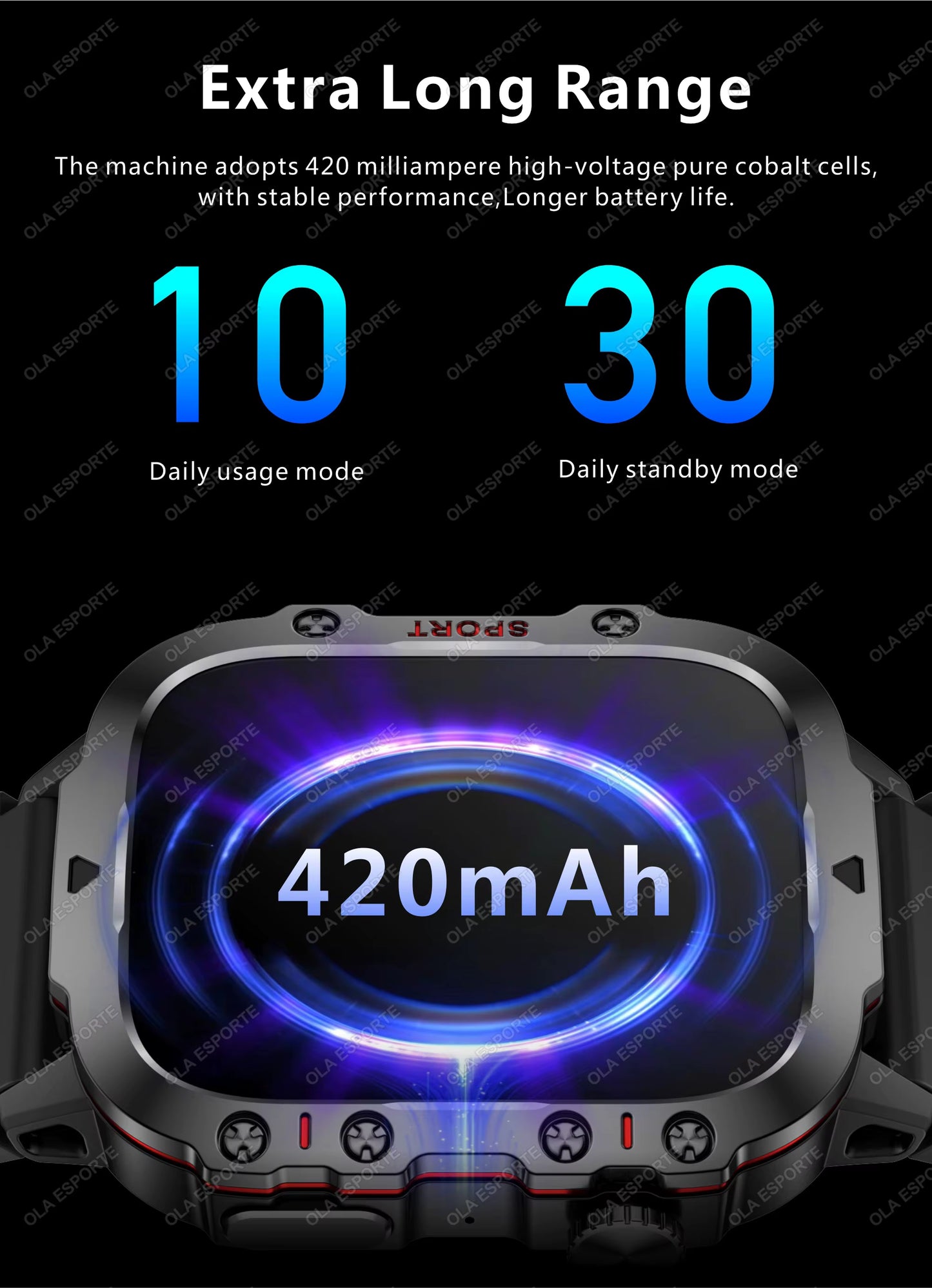 Men's Smartwatch with Bluetooth Calling - 1.81" HD Display, IP68 Waterproof Fitness Tracker