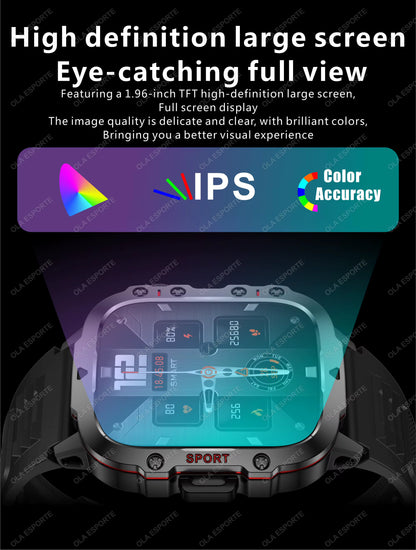 Men's Smartwatch with Bluetooth Calling - 1.81" HD Display, IP68 Waterproof Fitness Tracker