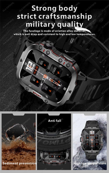 Men's Smartwatch with Bluetooth Calling - 1.81" HD Display, IP68 Waterproof Fitness Tracker