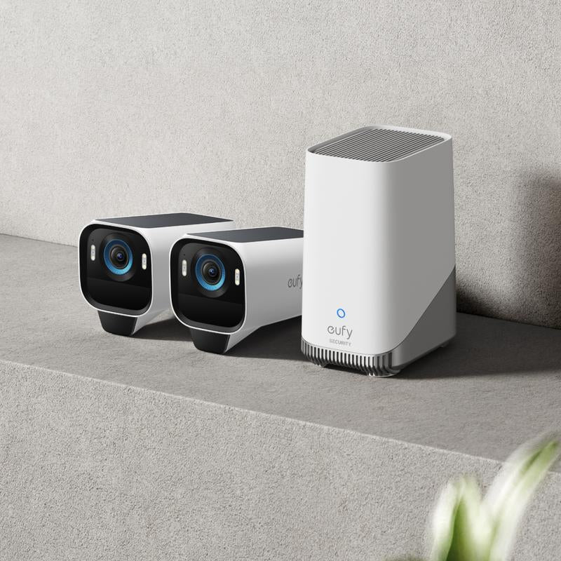 Eufycam S3 Pro 2-Cam Kit, Solar Camera Outdoor Wireless, Maxcolor Night Vision, 4K Security Camera with Solar Panel, Forever Power 2.0, Face Recognition AI, Expandable Local Storage, No Monthly Fee｜Spingtok