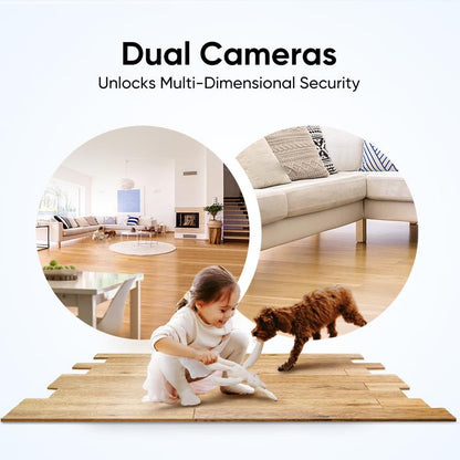 Eufy Security Solocam S340 360° Pan & Tilt Solar Security Camera 2.4 Ghz Wi-Fi No Monthly Fee Homebase S380 Compatible - Ai Auto Lock and Tracking