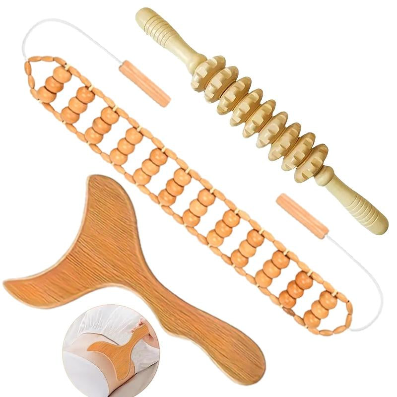 1Pc-6Pcs Wooden Massage Tool Set, Manual Wood Massager, Muscle Massage Tools, Herbal Therapy Massage Tools, Multi-Pack