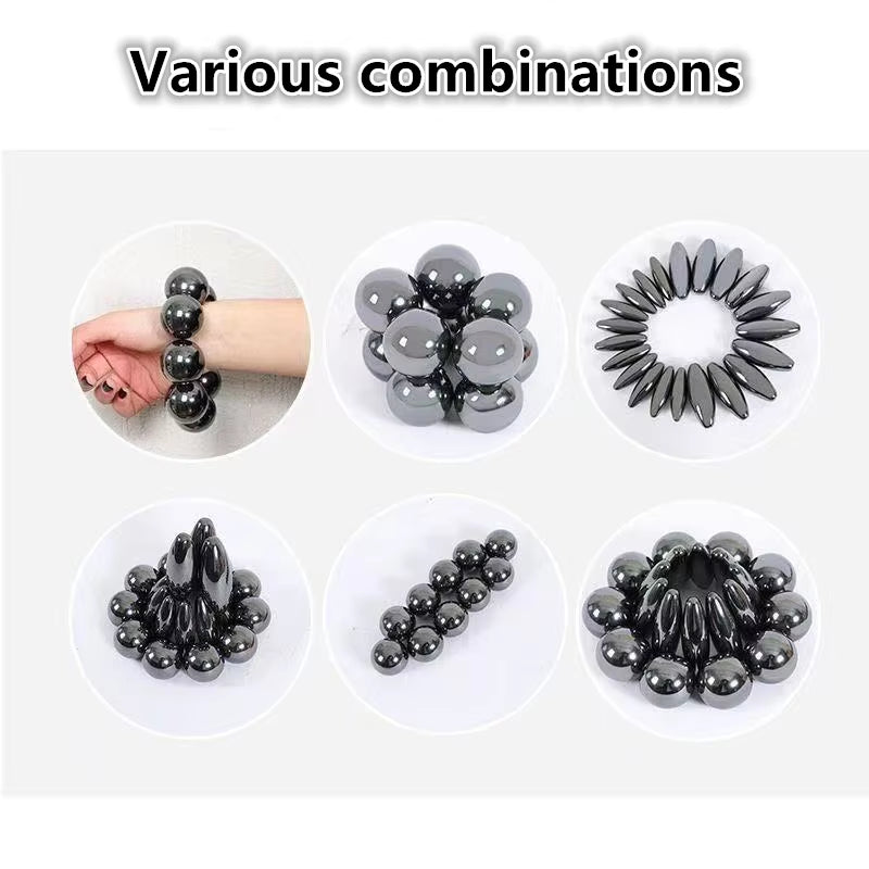 30Mm Strong Magnetic Large Big round Magnet Ball Beads Bracelet Stress Relieving Stone Natural Hematite DIY Home Decoration Gift