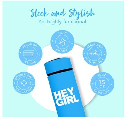 Insulated Tea Infuser Bottle – 450ml Stainless Steel Travel Tumbler