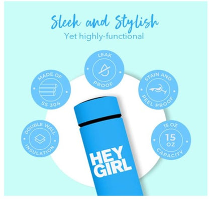 Insulated Tea Infuser Bottle – 450ml Stainless Steel Travel Tumbler