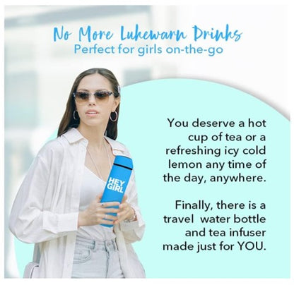 Insulated Tea Infuser Bottle – 450ml Stainless Steel Travel Tumbler